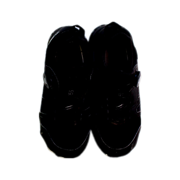 A Black Sneakers from Adidas in size 7Y for boy. (Back View)