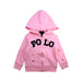 A Pink Hooded Sweatshirts from Polo Ralph Lauren in size 2T for girl. (Front View)