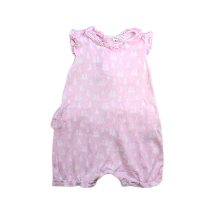 A Pink Sleeveless Rompers from Kissy Kissy in size 6-12M for girl. (Front View)