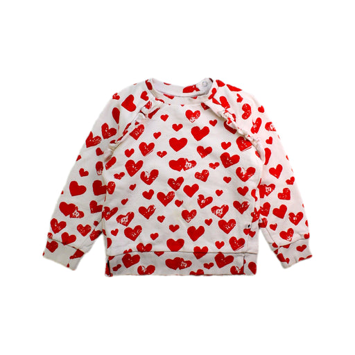 A Red Crewneck Sweatshirts from Molo in size 12-18M for girl. (Front View)