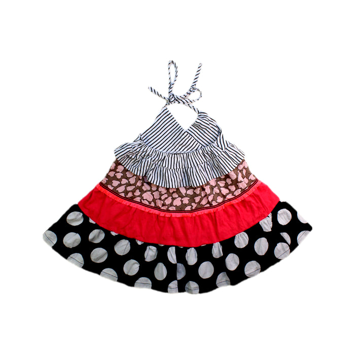 A Multicolour Sleeveless Dresses from Momonittu in size 12-18M for girl. (Back View)