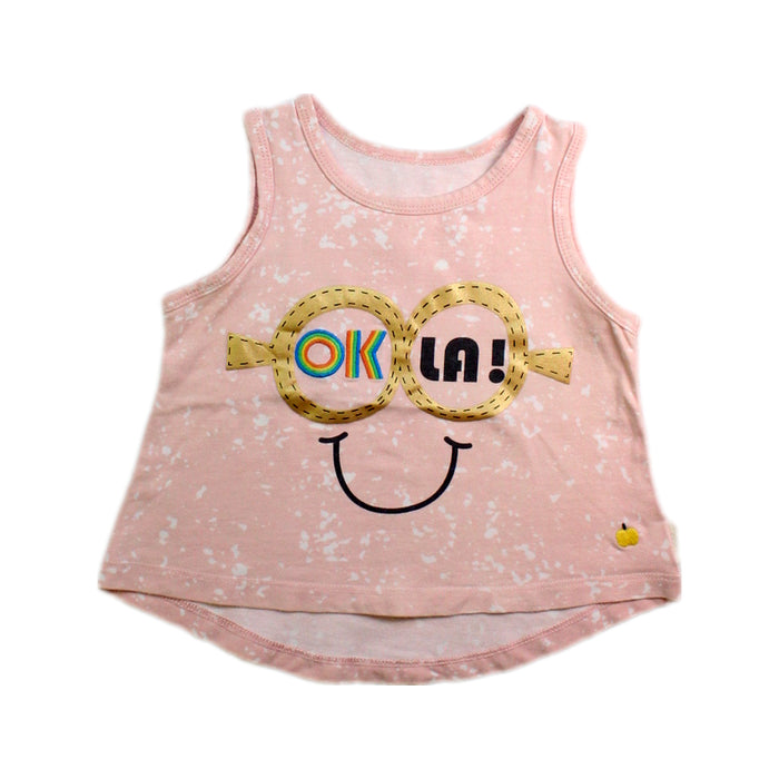 A Pink Sleeveless Tops from The Bonnie Mob in size 12-18M for girl. (Front View)