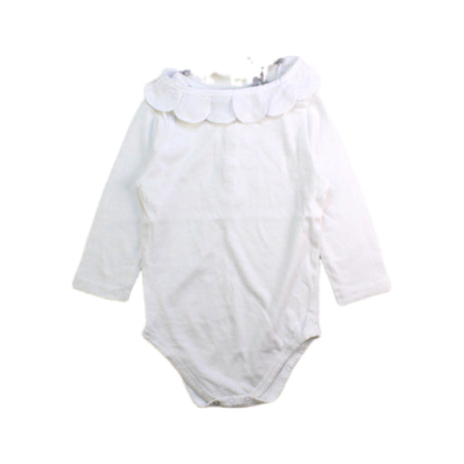 A White Long Sleeve Bodysuits from MarlMarl in size 12-18M for girl. (Front View)