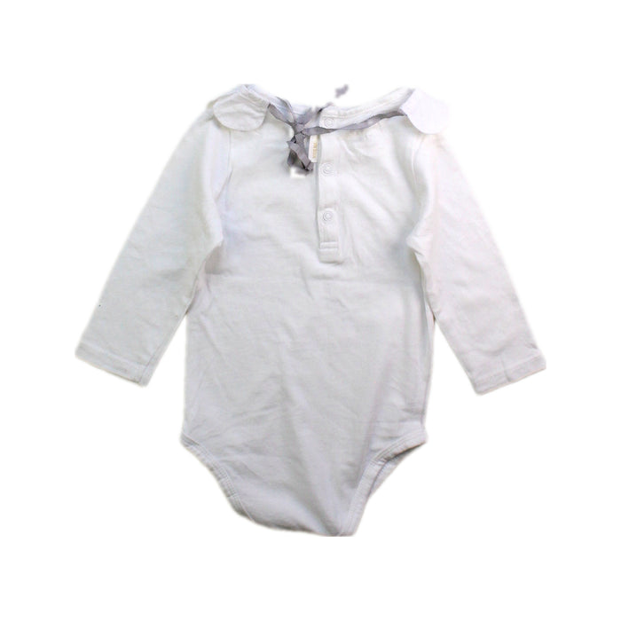 A White Long Sleeve Bodysuits from MarlMarl in size 12-18M for girl. (Back View)