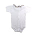 A White Short Sleeve Bodysuits from Babidu in size 6-12M for girl. (Back View)