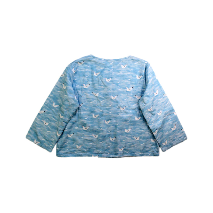 A Blue Lightweight Jackets from Mimi Mono in size 4T for girl. (Back View)