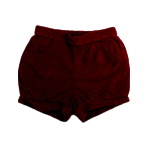 A Burgundy Shorts from Cyrillus in size 12-18M for girl. (Front View)