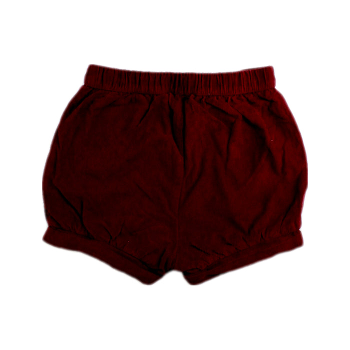 A Burgundy Shorts from Cyrillus in size 12-18M for girl. (Back View)