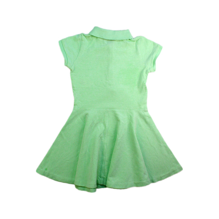 A Green Short Sleeve Dresses from Polo Ralph Lauren in size 4T for girl. (Back View)