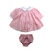 A Pink Dress Sets from Ralph Lauren in size 0-3M for girl. (Front View)