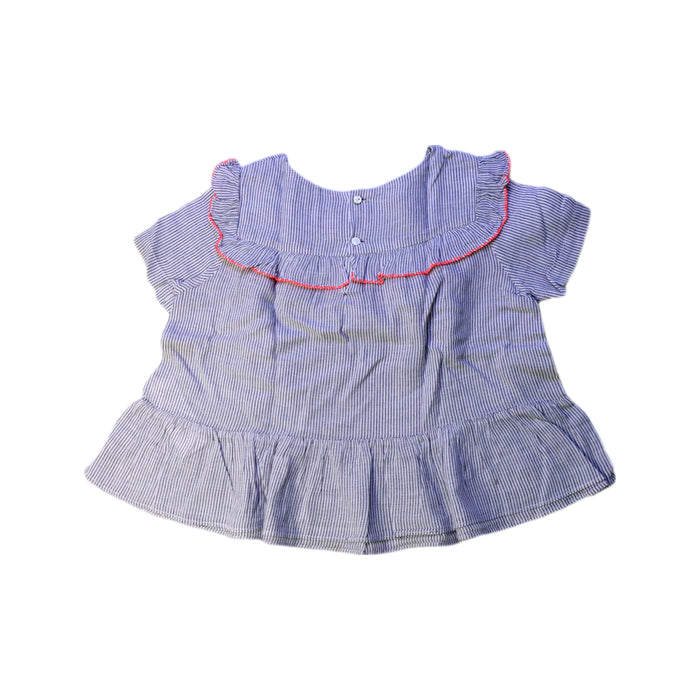 A Blue Short Sleeve Tops from Bonpoint in size 4T for girl. (Back View)