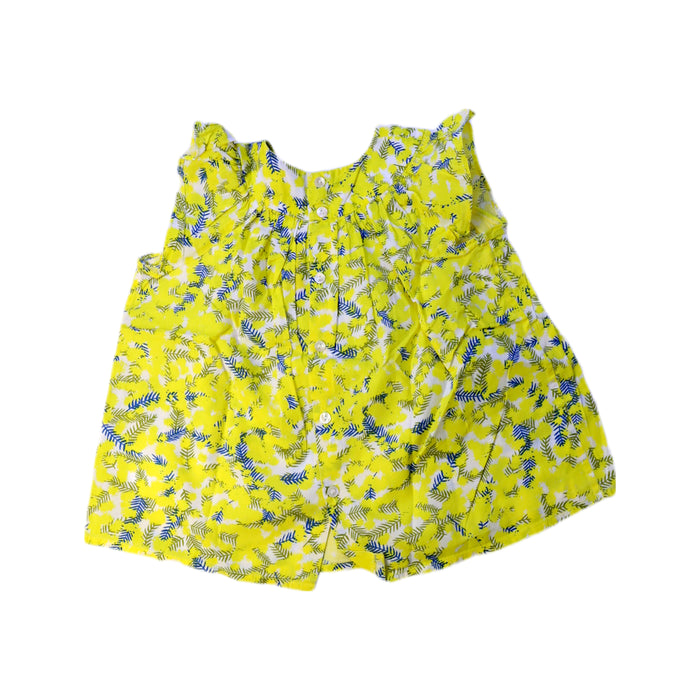 A Yellow Sleeveless Tops from Bonpoint in size 3T for girl. (Back View)