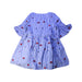 A Blue Long Sleeve Dresses from Seed in size 4T for girl. (Back View)