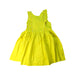 A Yellow Sleeveless Dresses from Petit Bateau in size 4T for girl. (Front View)