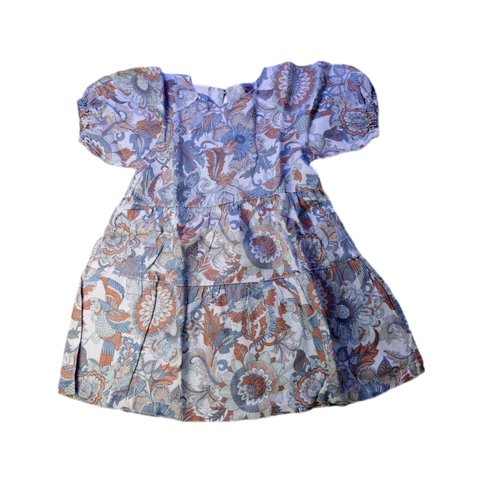 A Blue Short Sleeve Dresses from Seed in size 3T for girl. (Front View)