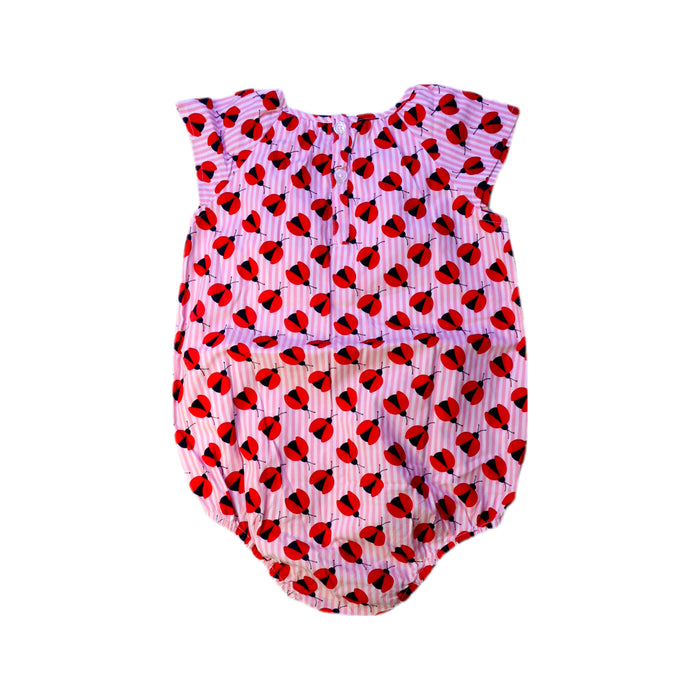 A Red Sleeveless Rompers from Seed in size 18-24M for girl. (Back View)