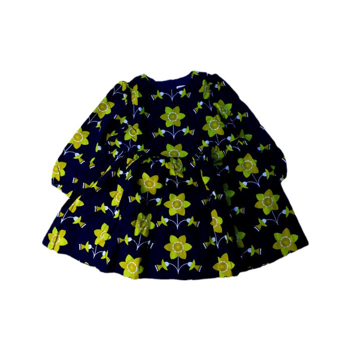 A Navy Long Sleeve Dresses from Jacadi in size 4T for girl. (Front View)