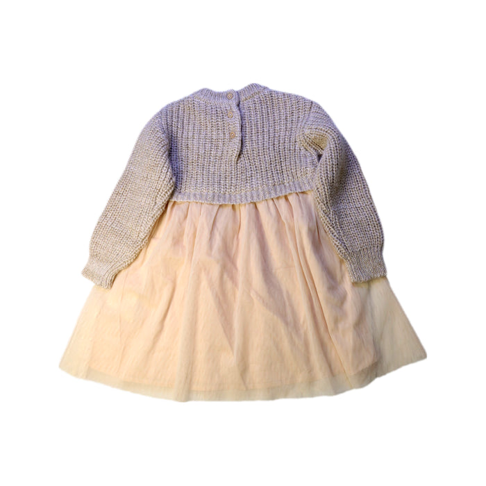 A Beige Sweater Dresses from Monoprix in size 3T for girl. (Back View)