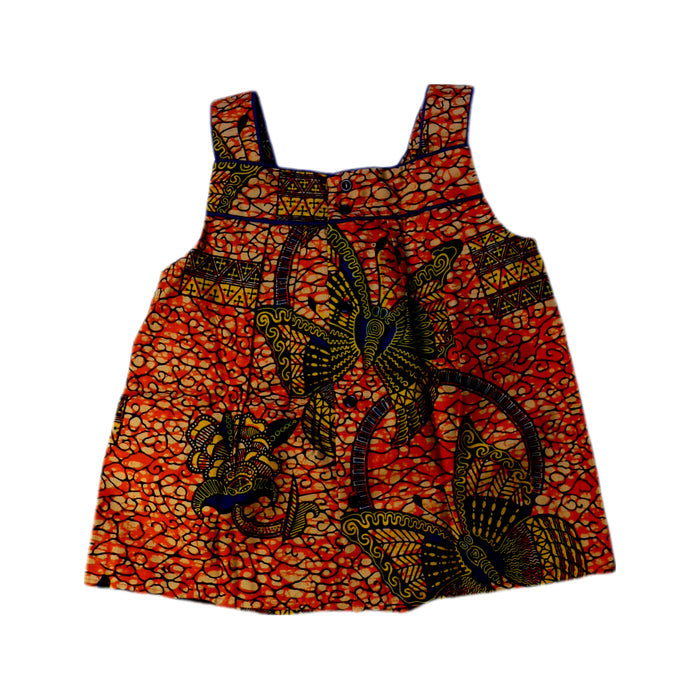 A Red Sleeveless Tops from Bonpoint in size 4T for girl. (Back View)