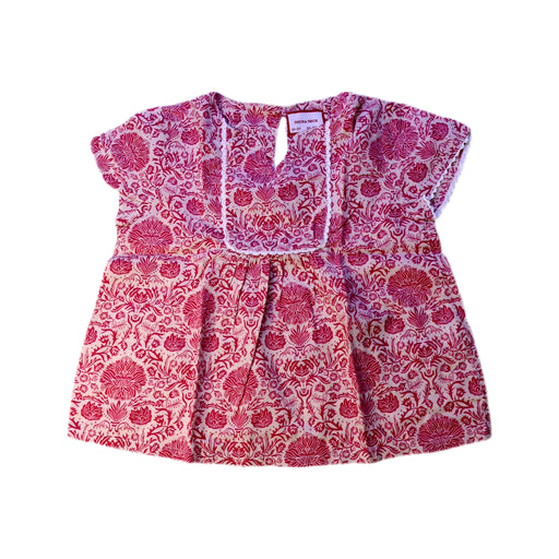 A Pink Short Sleeve Tops from Neck & Neck in size 4T for girl. (Front View)