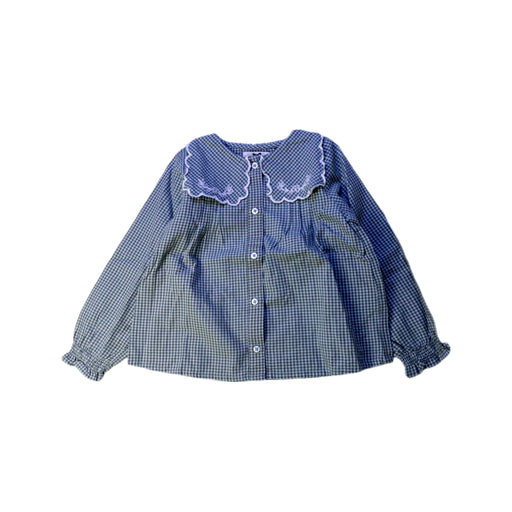 A Blue Long Sleeve Shirts from Cyrillus in size 3T for girl. (Front View)