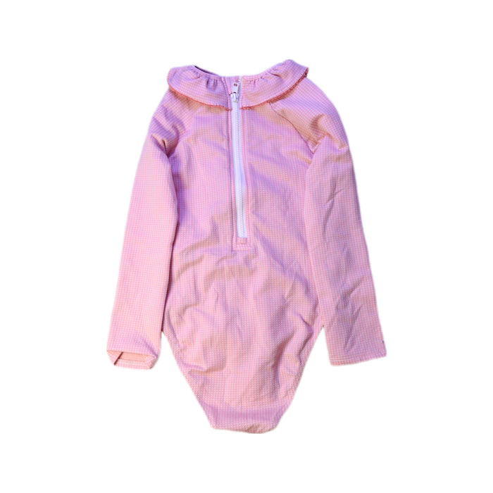 A Pink Swimsuits from Monoprix in size 4T for girl. (Back View)