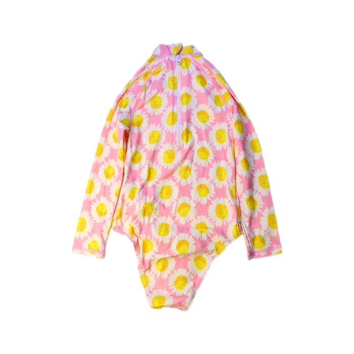 A Pink Swimsuits from Monoprix in size 4T for girl. (Back View)