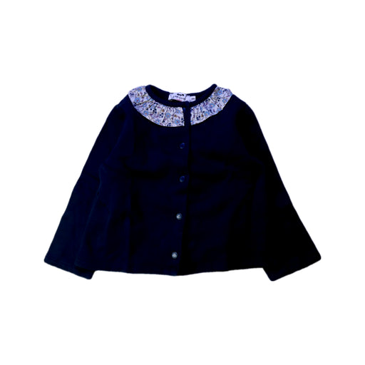 A Navy Cardigans from Cyrillus in size 3T for girl. (Front View)