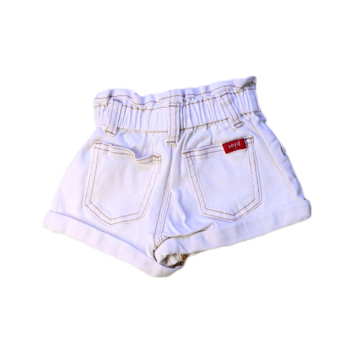 A White Shorts from Seed in size 3T for girl. (Back View)