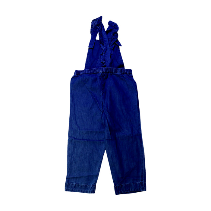 A Blue Long Overalls from Cyrillus in size 3T for girl. (Back View)
