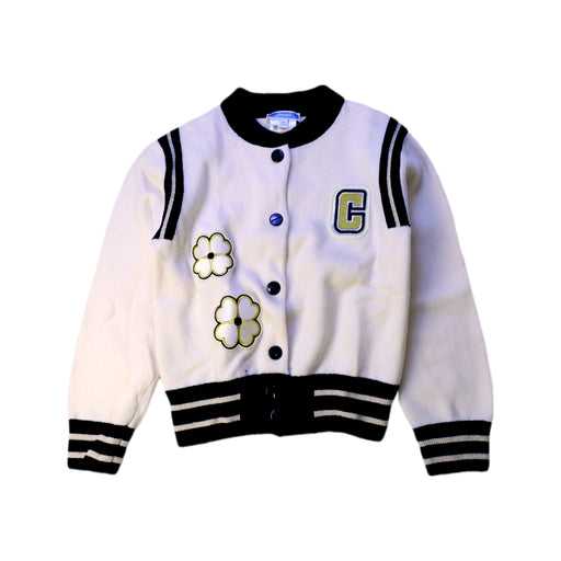 A White Buttoned Sweatshirts from Jacadi in size 6T for girl. (Front View)