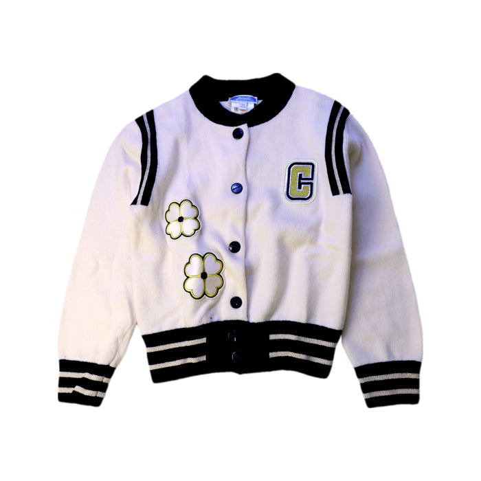 A White Buttoned Sweatshirts from Jacadi in size 6T for girl. (Front View)