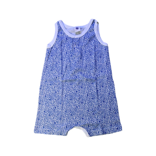 A Blue Sleeveless Rompers from Petit Bateau in size 2T for neutral. (Front View)