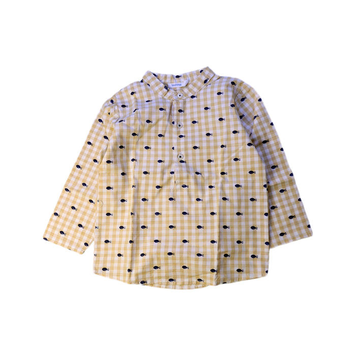 A Yellow Long Sleeve Shirts from Bout'Chou in size 2T for boy. (Front View)