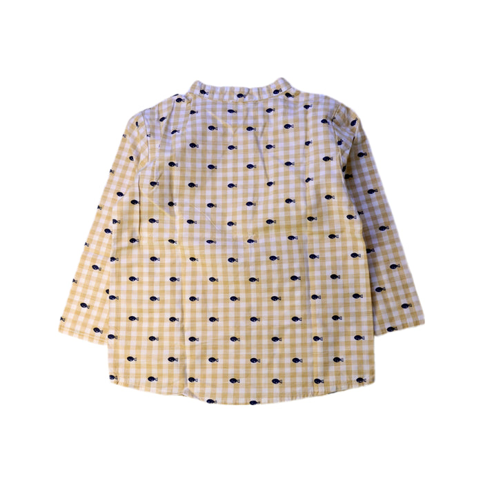A Yellow Long Sleeve Shirts from Bout'Chou in size 2T for boy. (Back View)