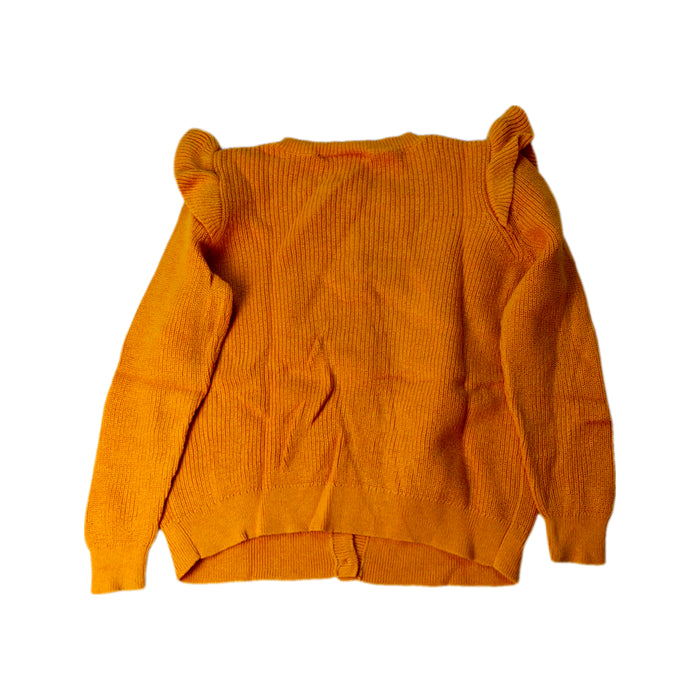 A Orange Cardigans from Seed in size 2T for girl. (Back View)