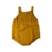 A Yellow Sleeveless Rompers from Cyrillus in size 6-12M for girl. (Front View)