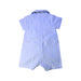 A Blue Short Sleeve Rompers from The Little White Company in size 6-12M for boy. (Back View)