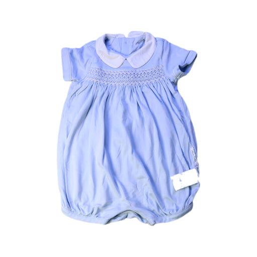 A Blue Short Sleeve Rompers from Ralph Lauren in size 6-12M for girl. (Front View)