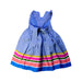 A Blue Sleeveless Dresses from Boden in size 2T for girl. (Back View)