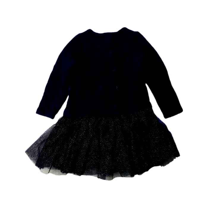 A Black Long Sleeve Dresses from Petit Bateau in size 3T for girl. (Back View)