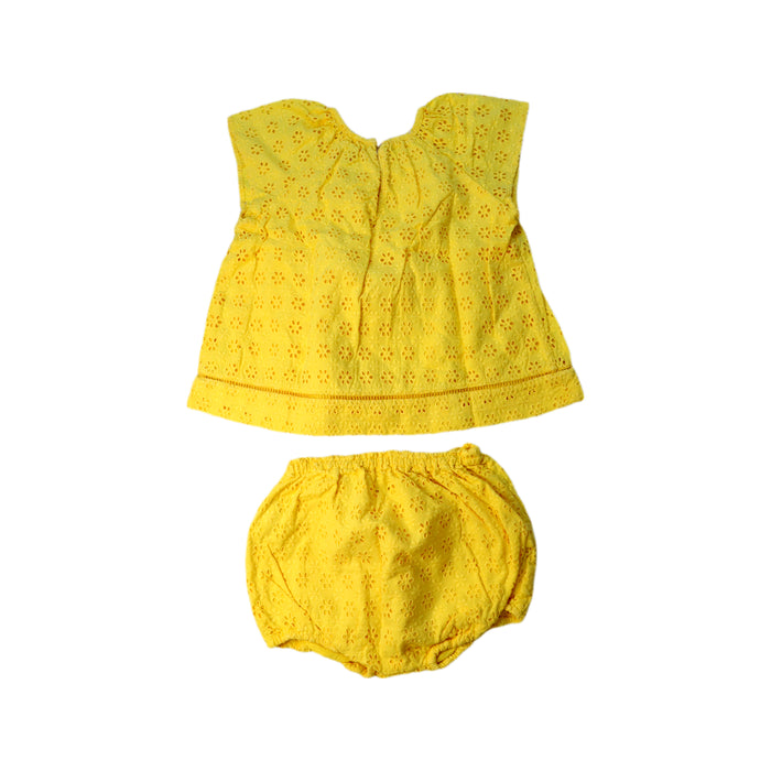 A Yellow Shorts Sets from Ralph Lauren in size 12-18M for girl. (Back View)