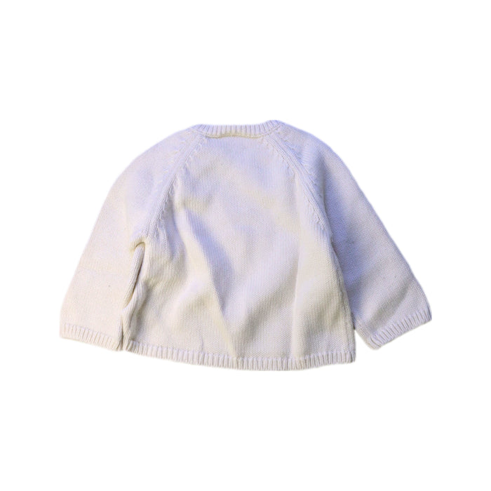 A White Knit Sweaters from Petit Bateau in size 3-6M for boy. (Back View)