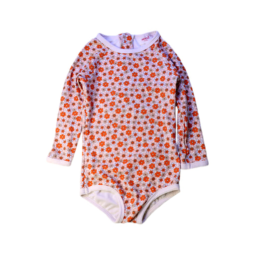 A Orange Long Sleeve Bodysuits from Seed in size 3T for girl. (Front View)