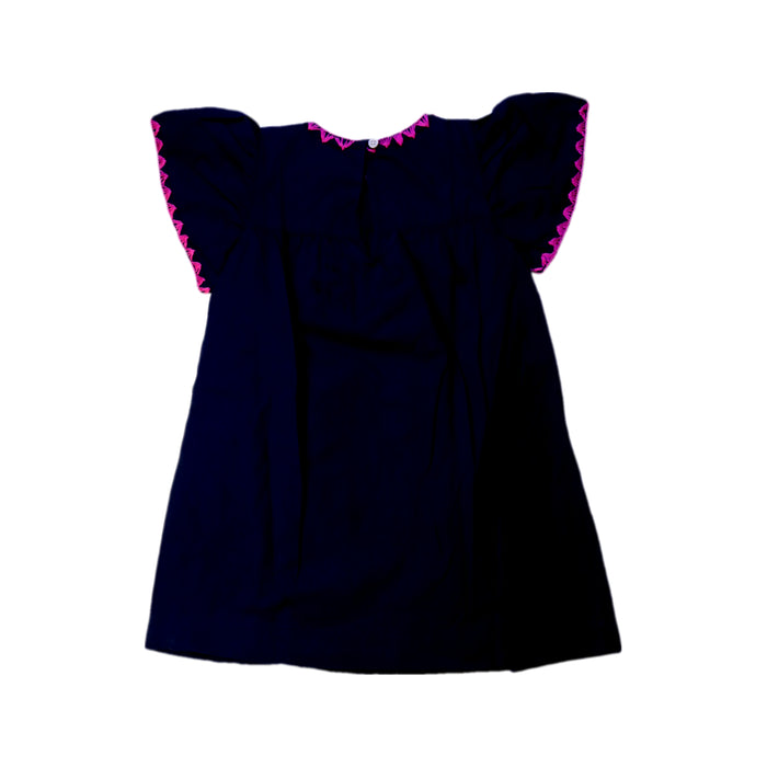 A Navy Short Sleeve Dresses from Crewcuts in size 3T for girl. (Back View)