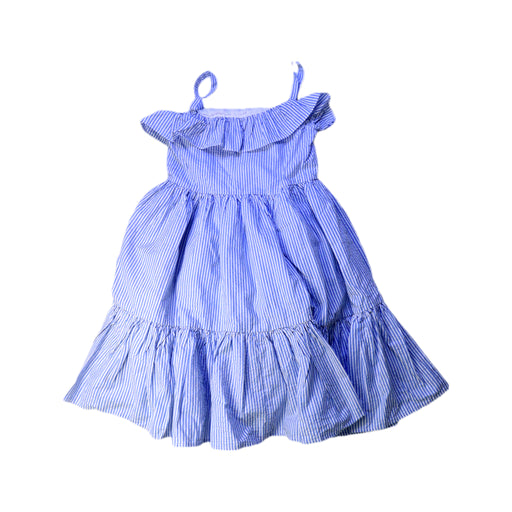 A Blue Sleeveless Dresses from Polo Ralph Lauren in size 6T for girl. (Front View)