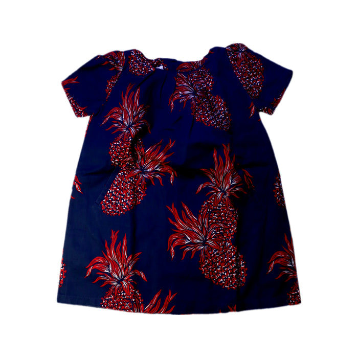 A Navy Short Sleeve Dresses from La Petite Caravane in size 2T for girl. (Front View)