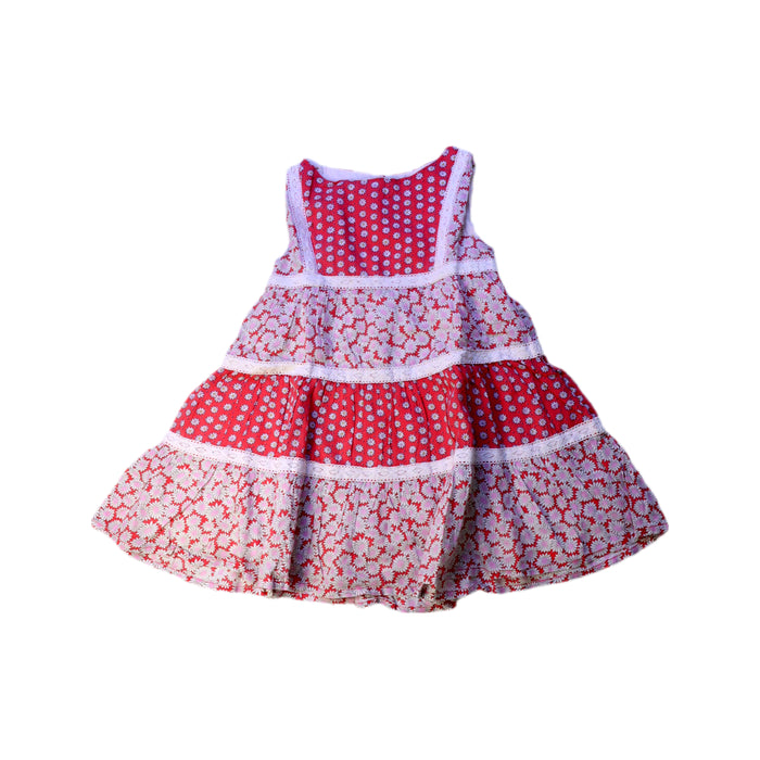 A Red Sleeveless Dresses from Boden in size 2T for girl. (Front View)