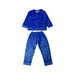 A Blue Pyjama Sets from Petit Bateau in size 3T for girl. (Front View)