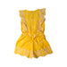 A Yellow Sleeveless Rompers from Seed in size 3T for girl. (Back View)